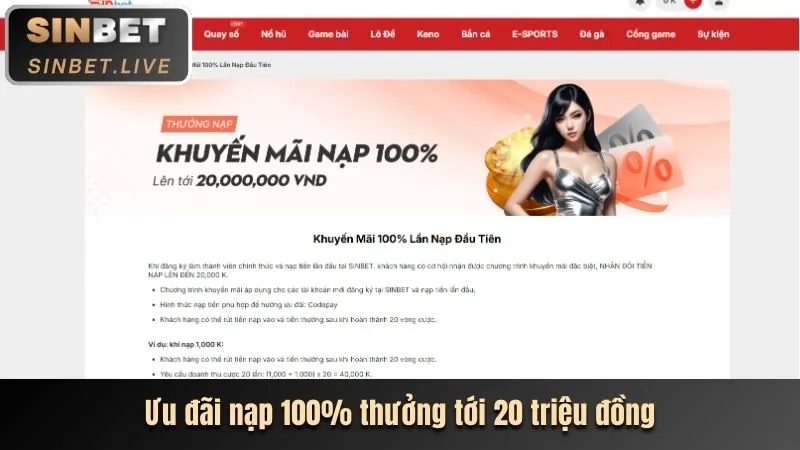 Thưởng nạp tiền hàng ngày tại e2bet game